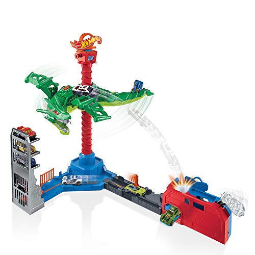Hot Wheels Dragón Robótico, pista de coches de juguete (Mattel GJL13)