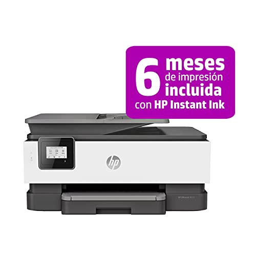 HP OfficeJet Pro 8012 1KR71B, Impresora Multifunción Tinta, Imprime, Escanea, Copia, Wi-Fi, HP Smart App, Apple AirPrint, Incluye 2 Meses del Servicio Instant Ink, Gris