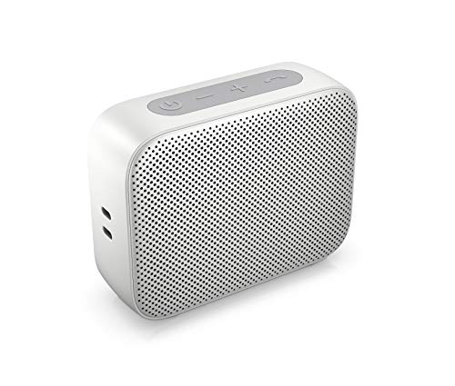 HP - PC Altavoz Bluetooth 350, Altavoz portátil con micrófono, conexión Bluetooth y AUX 3,5 mm, Carga USB-C, Resistente al Agua y al Polvo, Compatible con PC, Tablet y Smartphone, Color Plateado