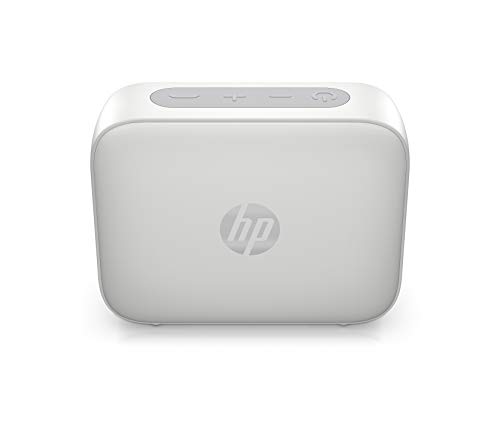 HP - PC Altavoz Bluetooth 350, Altavoz portátil con micrófono, conexión Bluetooth y AUX 3,5 mm, Carga USB-C, Resistente al Agua y al Polvo, Compatible con PC, Tablet y Smartphone, Color Plateado