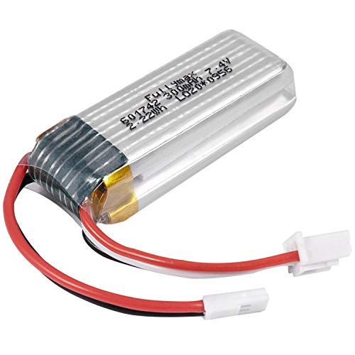 Hrsptudorc 7.4V 300Mah 30C Li-Po Batería para Repuestos De Aviones F959 Xk -2 A600 A800 A430 RC Airplane