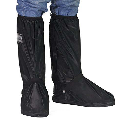 HSEAMALL Zapatos a Prueba de Agua Cubierta,Cubierta del Zapato Impermeable,Cubrecalzado Impermeable Moto Botas, Fundas de Lluvia para Zapatos (40/42 EU)