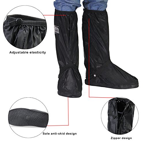 HSEAMALL Zapatos a Prueba de Agua Cubierta,Cubierta del Zapato Impermeable,Cubrecalzado Impermeable Moto Botas, Fundas de Lluvia para Zapatos (40/42 EU)