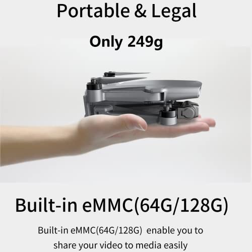 HUBSAN ZINO MINI PRO, 249g 64G Ultraligero y Plegable Mini Drone GPS Quadcopter,Evitación de obstáculos 3D,3 ejes Gimbal,4K Cámara,6KM,40 minutos,Versión portátil