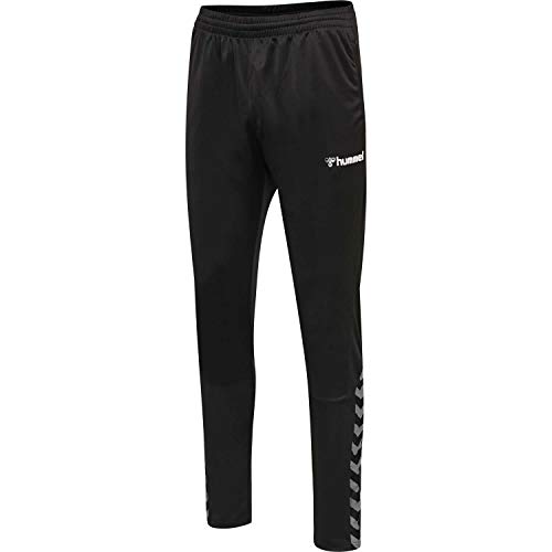 hummel HmlAuthentic - Pantalón de Entrenamiento para niño, Niños, Pantalones, 204934-2114-164, Blanco/Negro, 164