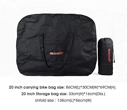 HUNTVP Bolsa de Almacenamiento de Bicicleta Bolso Plegable del Recorrido Viaje de la Bici para la Bici 20 Pulgada, Negro