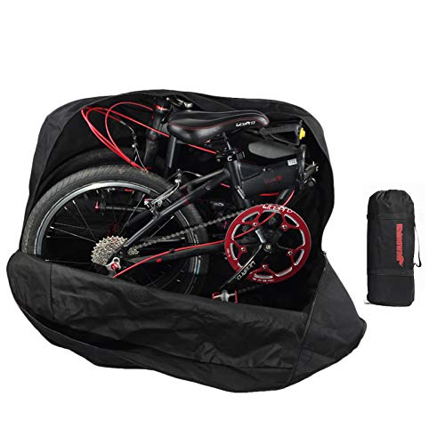 HUNTVP Bolsa de Almacenamiento de Bicicleta Bolso Plegable del Recorrido Viaje de la Bici para la Bici 20 Pulgada, Negro