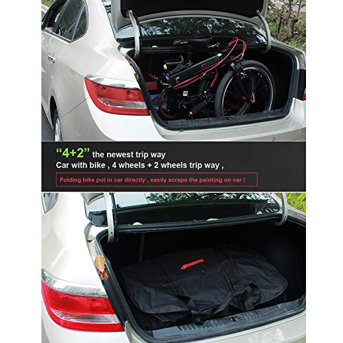 HUNTVP Bolsa de Almacenamiento de Bicicleta Bolso Plegable del Recorrido Viaje de la Bici para la Bici 20 Pulgada, Negro