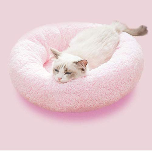 HXCD Cama para Mascotas Abierto Abierto Nido para Mascotas Four Seasons Universal Pequeño Perro de Terciopelo Cama para la litera del Gato Villa 2 Colores Opcionales (Color: Pink, Tamaño: S (8 kg