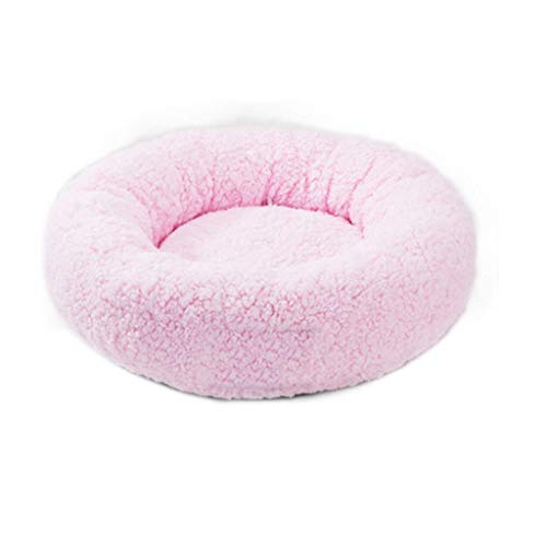 HXCD Cama para Mascotas Abierto Abierto Nido para Mascotas Four Seasons Universal Pequeño Perro de Terciopelo Cama para la litera del Gato Villa 2 Colores Opcionales (Color: Pink, Tamaño: S (8 kg