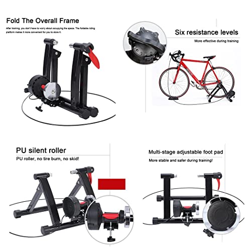 HXOX Rodillos Plataforma De Entrenamiento De Bicicletas Rodillo Entrenador Multifuncional Plegable, Adecuado para Bicicletas De 20-22 Pulgadas Y Bicicletas 700c