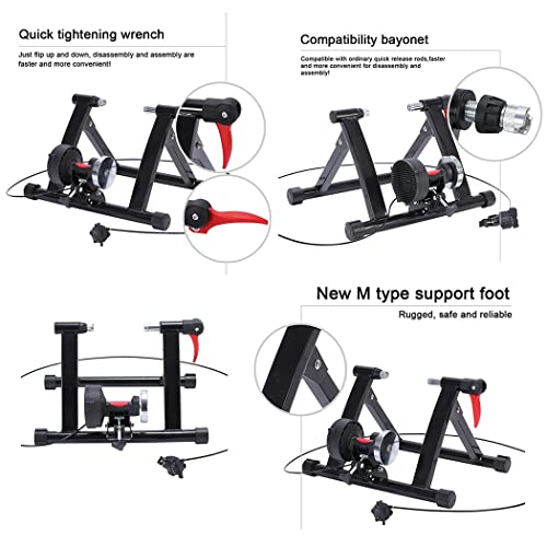 HXOX Rodillos Plataforma De Entrenamiento De Bicicletas Rodillo Entrenador Multifuncional Plegable, Adecuado para Bicicletas De 20-22 Pulgadas Y Bicicletas 700c