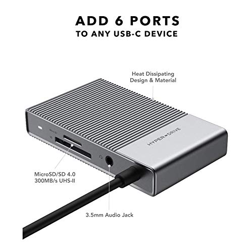 HyperWheels GEN2 USB-C 6-in-1 hub