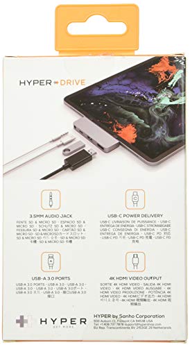 HyperWheels HyperDrive 4-in-1 USB C Hub for iPad Pro (Silver)