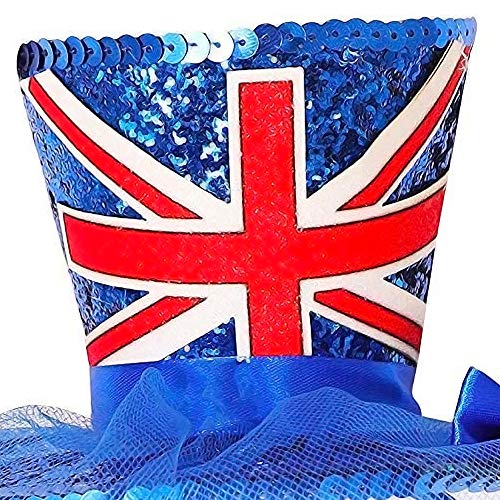 I LOVE FANCY DRESS LTD ACCESORIO DE DISFRAZ MINI SOMBRERO AZUL CON IMPRESIÓN DE BANDERA INGLESA ACCESORIO TEMATICO PERFECTO PARA FIESTAS O DISFRACES TEMATICOS PARA ADULTOS (6 UNIDADES)