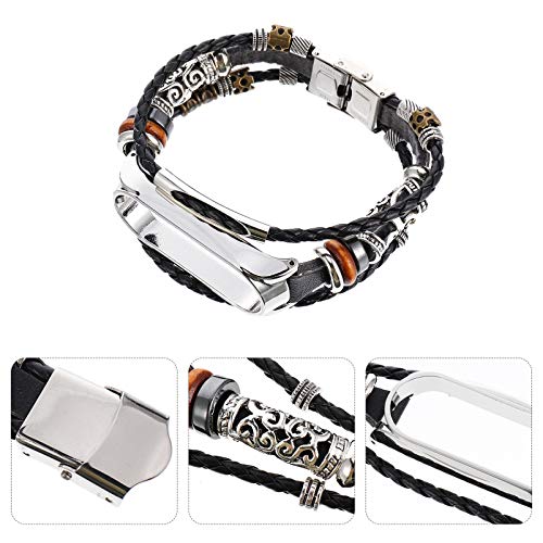 ibasenice Compatible para Xiaomi Mi Band 5 Watch Bands Metal Retro Reemplazo Correa de Reloj con Estuche para Mujeres Hombres