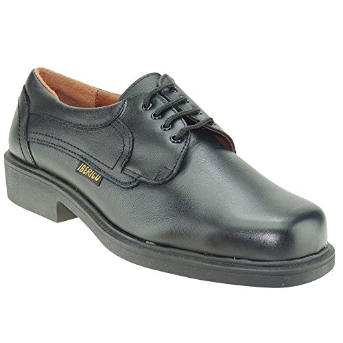 IBÉRICO Zapato Casual con Cordones y Piso Grueso para Hombre Negro Talla 45