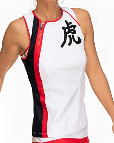 Idawen - Camiseta Deportiva para Mujer - Talla S - Color Negro - Camiseta de Deporte sin Mangas para Mujer - Camiseta para Mujer con Cremallera de Cierre Automático - Ropa Deportiva Universal