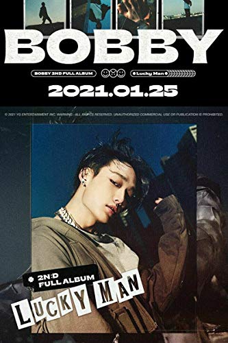 iKON BOBBY [LUCKY MAN] 2nd Full Album [ A ] Ver.+1p FOLDED POSTER K-POP SEALED+TRACKING CODE