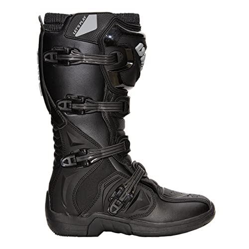 iMX Racing X-TWO Botas de moto Motocross Enduro Negro Certificación CE Sujetadores de cuatro etapas Microfibra para un mejor manejo de las cubiertas de la motocicleta TPU y TPR