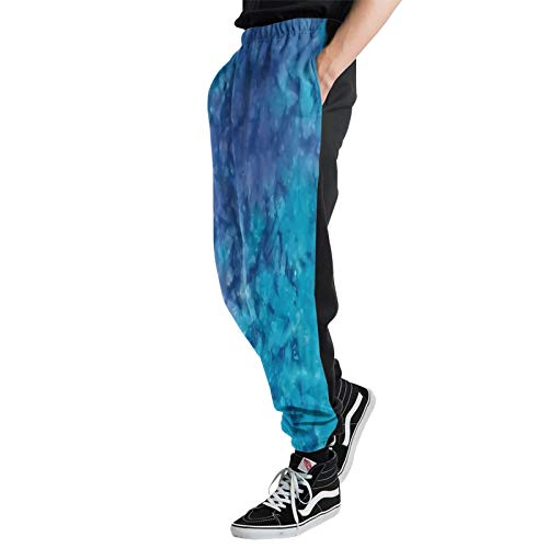 Inaayayi Azul Hecho a Mano Tie Dye Bandana Joggers Impresión 3D Unisex Chándal Pantalones Novely Pantalones Correr Deporte Pantalones Gimnasio