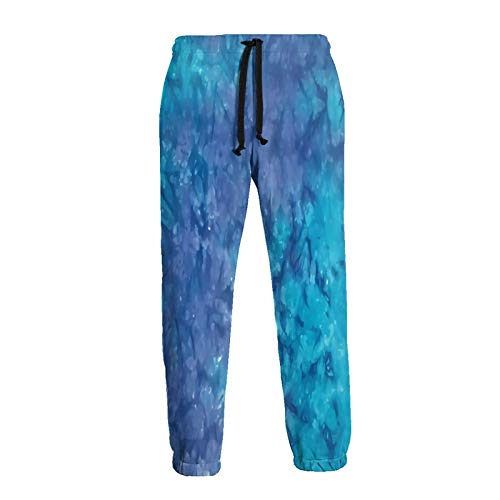 Inaayayi Azul Hecho a Mano Tie Dye Bandana Joggers Impresión 3D Unisex Chándal Pantalones Novely Pantalones Correr Deporte Pantalones Gimnasio