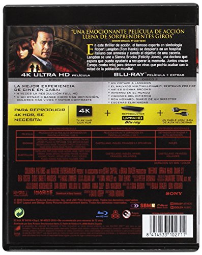 Inferno (4K Uhd) [Blu-ray]