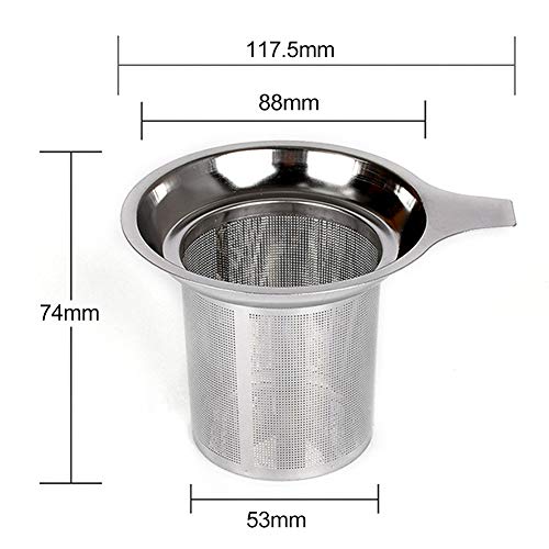 Infusor de té Colador de té Acero Inoxidable 304, Acero Inoxidable 304, Colador de té, Colador Avanzado,Colador de Acero Inoxidable para té, Adecuado para la Mayoría de Tazas y Cuencos (2 piezas)