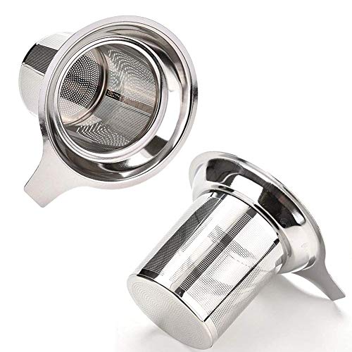 Infusor de té Colador de té Acero Inoxidable 304, Acero Inoxidable 304, Colador de té, Colador Avanzado,Colador de Acero Inoxidable para té, Adecuado para la Mayoría de Tazas y Cuencos (2 piezas)