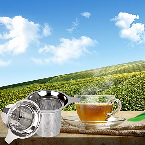 Infusor de té Colador de té Acero Inoxidable 304, Acero Inoxidable 304, Colador de té, Colador Avanzado,Colador de Acero Inoxidable para té, Adecuado para la Mayoría de Tazas y Cuencos (2 piezas)