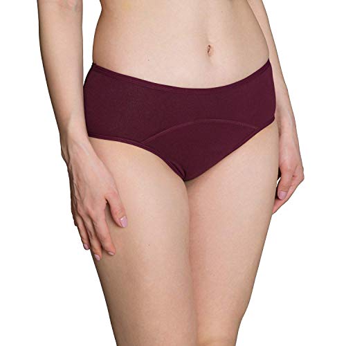 INNERSY Bragas Menstruales Absorbentes de Mujer para Período Algodón Pack de 3 (S-EU 38, Rojo+Azul+Gris)