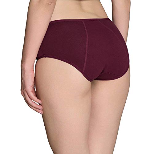 INNERSY Bragas Menstruales Absorbentes de Mujer para Período Algodón Pack de 3 (S-EU 38, Rojo+Azul+Gris)