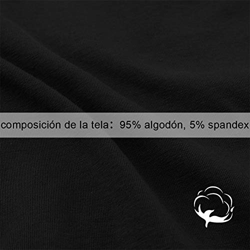 INNERSY Bragas Mujer Algodón Culotte de Sexy y Cómoda Ropa Interior Pack de 6 (M-EU 40, 2Negro+2Gris+2Blanco)