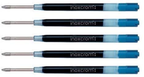 Inoxcróm 00971245 - Recambios para bolígrafo, 5 unidades, color azul punto medio