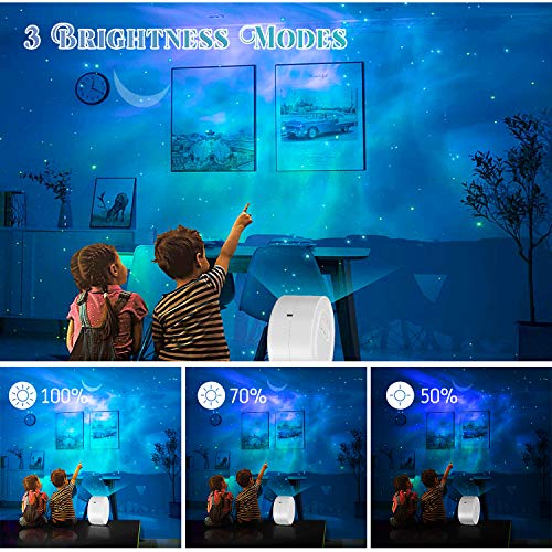 INPHER Proyector LED de Estrellas,Proyector Luna Estrella y Onda de Agua Lámpara de Proyector de Luz Nocturna,Lámpara Decoración para Fiestas Adecuado para Bebe y Niños