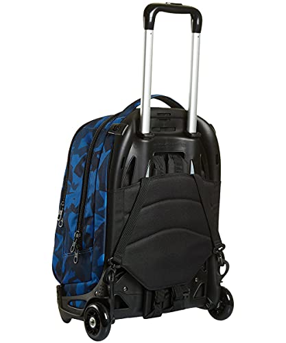 INVICTA S.P.A. Trolley New Tech Camo Squared, Azul, 3 en 1, Mochila extraíble, Viaje y Escuela