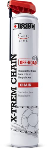 Ipone X-Trem Chain Off-Road - Spray para Cadena de Moto Todoterreno, 750 ml, con Cabezal pulverizador Especial, Antimanchas, Cabezal de pulverización móvil de precisión