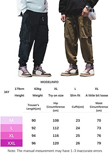 Irypulse Unisex Cargo Pantalones Combate Trousers Multi Bolsillos Flojo Moda Ropa Calle Pants para Hombres Mujeres Jóvenes Otoño Invierno