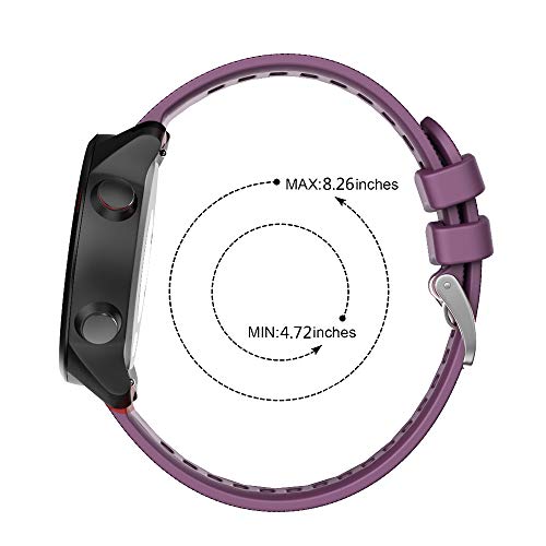 ISABAKE Correa de repuesto de silicona suave para Garmin Forerunner 245/245, 20 mm, cómoda pulsera para reloj Vivoactive HR/3 Music Forerunner 645 Music Garmin (rosa)