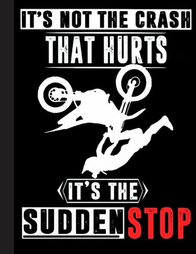 it’s the Sudden Stop Notebook: Freestyle Motocross Terrific Composition Book for Dirt Bike Racing Fans