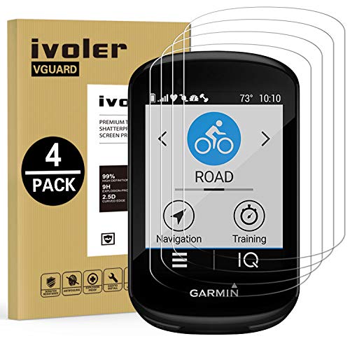 ivoler 4 Piezas Protector de Pantalla para Garmin Edge 530 / Garmin Edge 830, Cristal Vidrio Templado Premium para Garmin Edge 530 / Garmin Edge 830