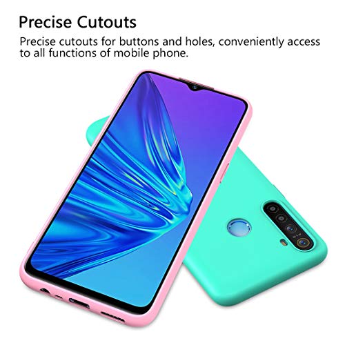 ivoler 6 x Funda para OPPO Realme 5 / Realme 5i / Realme C3, Ultra Fina Carcasa Silicona TPU de Alta Resistencia y Flexibilidad (Negro, Azul Oscuro, Rojo,Verde, Rosa, Blanco)