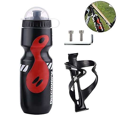 IWILCS Portabidones para bicicleta con botella de bicicleta, ligero, soporte para botellas, soporte para botellas con botella de 750 ml, para bicicleta