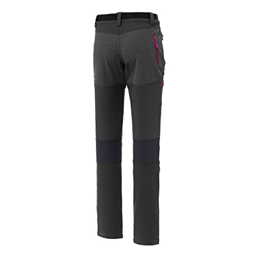 Izas Rhune Pantalones, Mujer, Gris Oscuro, Gris Ceramic / Fuxia, XS