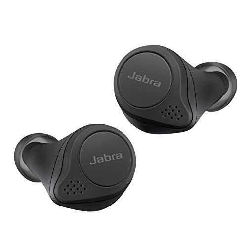 Jabra Elite 75t, Auriculares Bluetooth con Cancelación Activa de Ruido y batería de larga duración, Llamadas y música verdaderamente inalámbricas, Negro