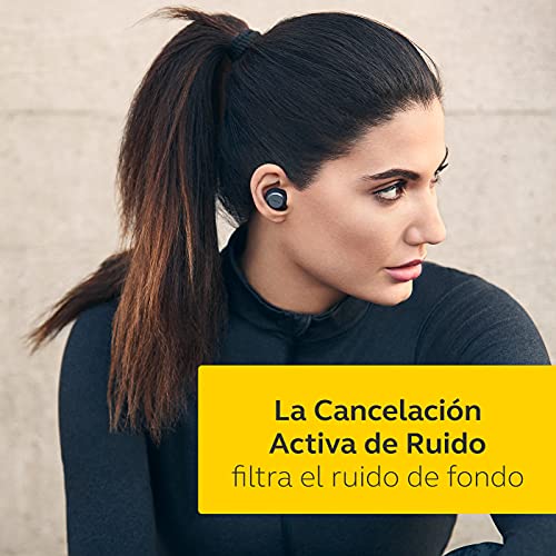 Jabra Elite Active 75t, Auriculares deportivos inalámbricos con Cancelación Activa de Ruido y batería de larga duración para llamadas y música , Azul Marino