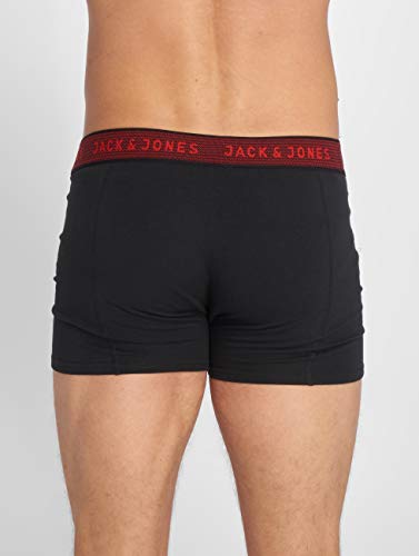 JACK & JONES JACWAISTBAND TRUNKS 3 PACK NOOS Bóxer, Gris (Asphalt Detail:hawaian Ocean & Fiery Red), XX-Large (Pack de 3) para Hombre