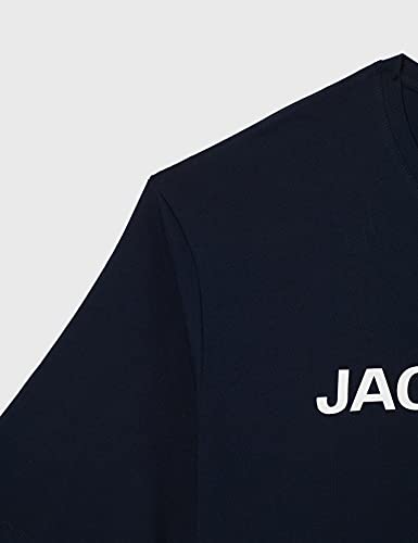 Jack & Jones Jjecorp-Camiseta de Manga Corta con Logotipo SS Crew Neck Noos PS, Azul Marino, 4XL para Hombre