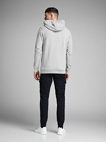 Jack & Jones Jjecorp Logo Sweat Hood Noos Sudadera, Gris (Light Grey Melange Detail:Reg Fit-Melange), XX-Large para Hombre