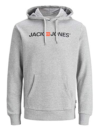 Jack & Jones Jjecorp Logo Sweat Hood Noos Sudadera, Gris (Light Grey Melange Detail:Reg Fit-Melange), XX-Large para Hombre